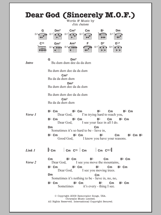 Monsters Of Folk Dear God (Sincerely M.O.F.) sheet music notes and chords. Download Printable PDF.