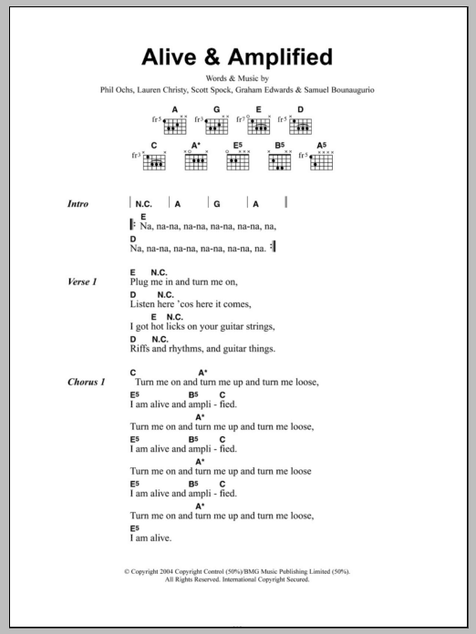 Mooney Suzuki Alive And Amplified sheet music notes and chords. Download Printable PDF.