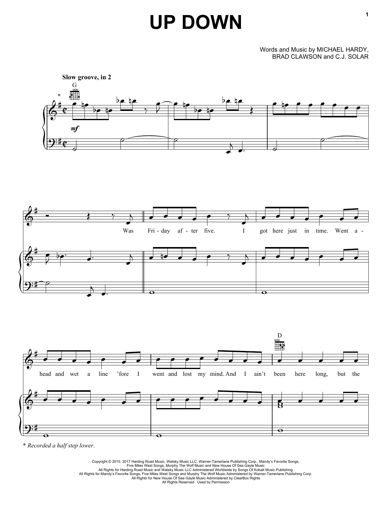 Morgan Wallen Up Down (feat. Florida Georgia Line) sheet music notes and chords. Download Printable PDF.