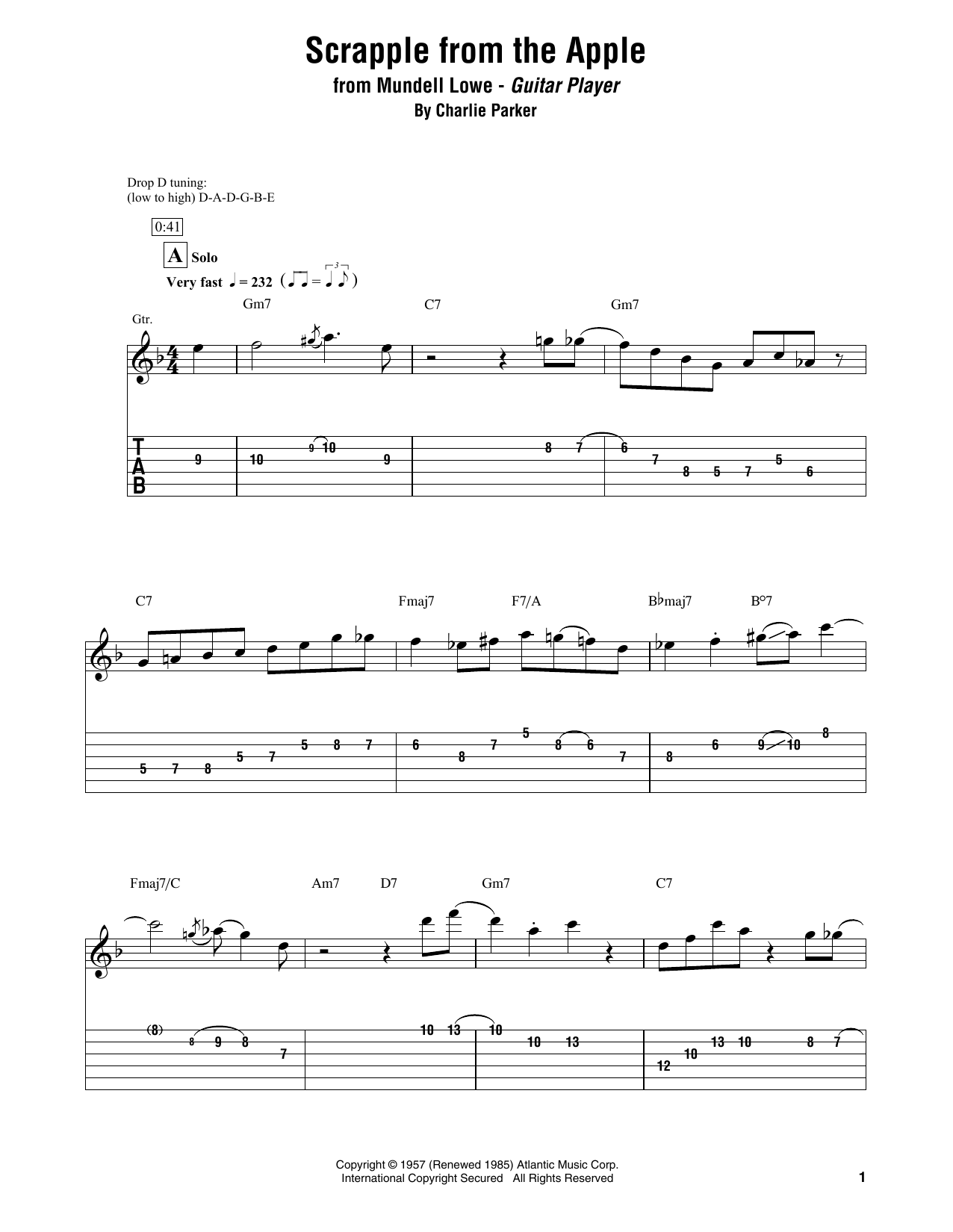 Mundell Low Scrapple From The Apple sheet music notes and chords. Download Printable PDF.