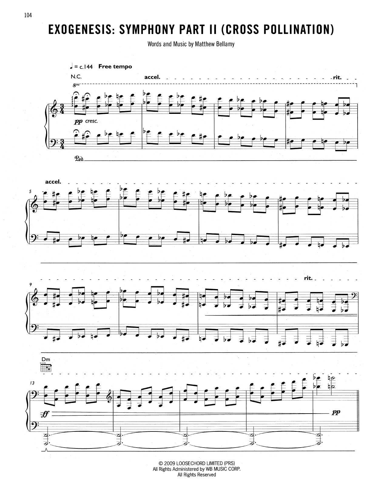 Learn to play Muse Exogenesis: Symphony Part II (Cross Pollination) sheet music for Guitar Tab in minutes. Price: 7.8900$ Muse Exogenesis: Symphony Part II (Cross Pollination) sheet music notes and chords arranged for Guitar Tab