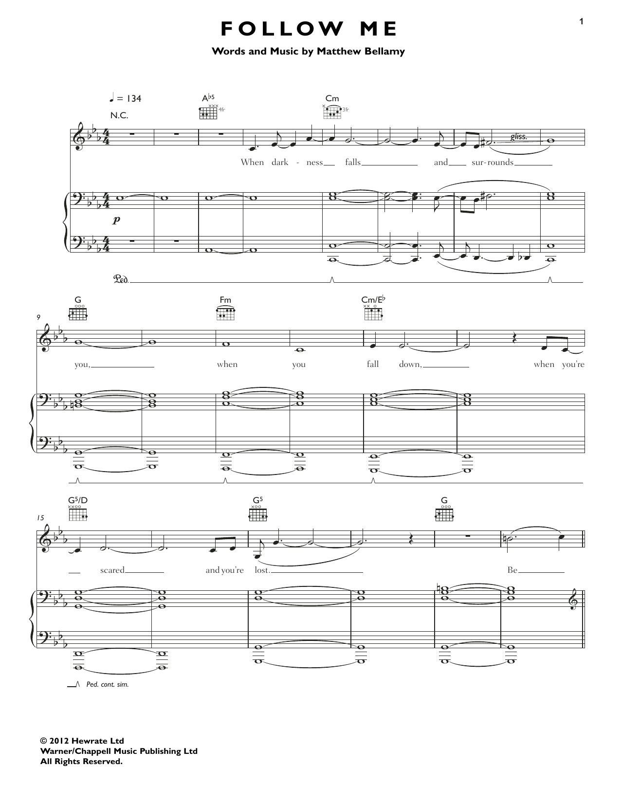 Learn to play Muse Follow Me sheet music for Guitar Tab in minutes. Price: 7.8900$ Muse Follow Me sheet music notes and chords arranged for Guitar Tab