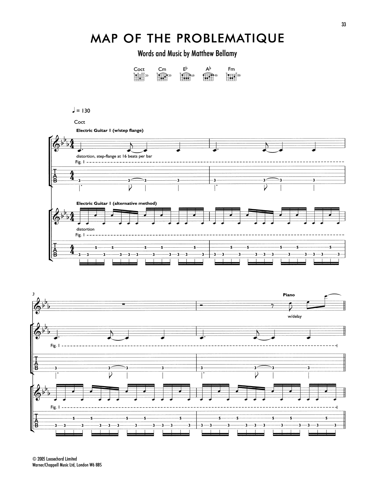 Learn to play Muse Map Of The Problematique sheet music for Guitar Tab in minutes. Price: 7.8900$ Muse Map Of The Problematique sheet music notes and chords arranged for Guitar Tab