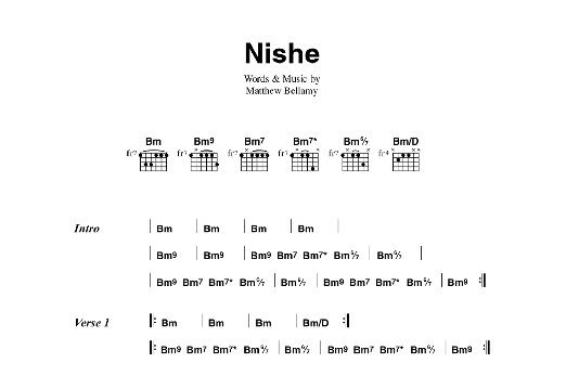 Muse Nishe sheet music notes and chords. Download Printable PDF.