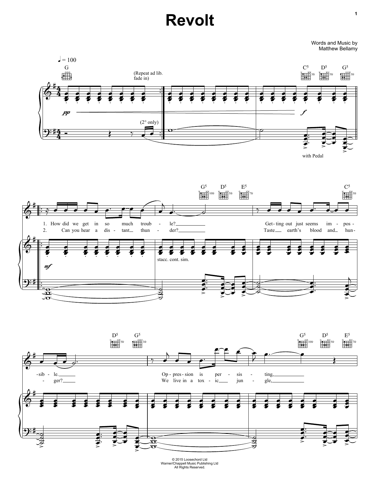 Learn to play Muse Revolt sheet music for Guitar Tab in minutes. Price: 7.8900$ Muse Revolt sheet music notes and chords arranged for Guitar Tab