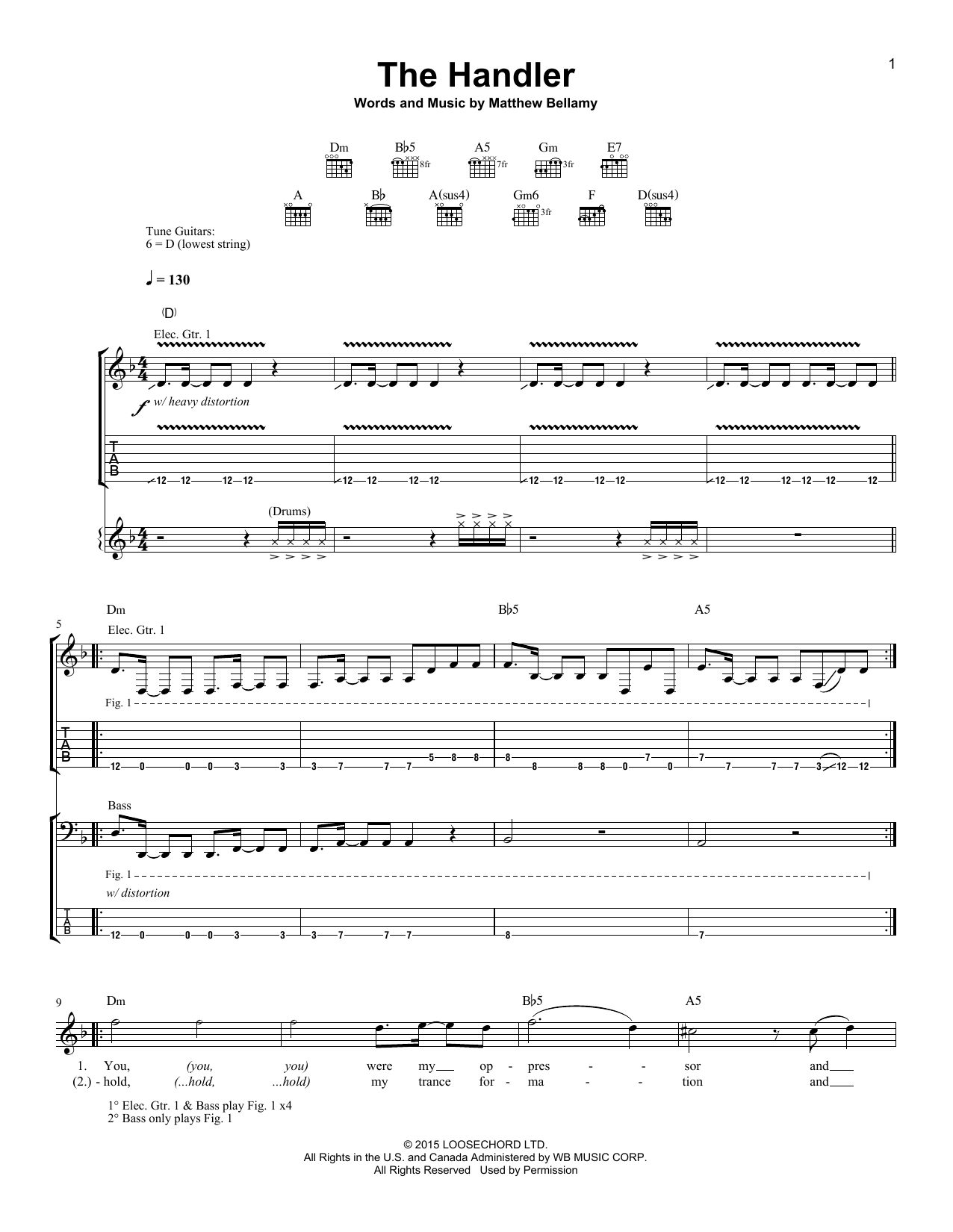 Learn to play Muse The Handler sheet music for Guitar Tab in minutes. Price: 7.8900$ Muse The Handler sheet music notes and chords arranged for Guitar Tab