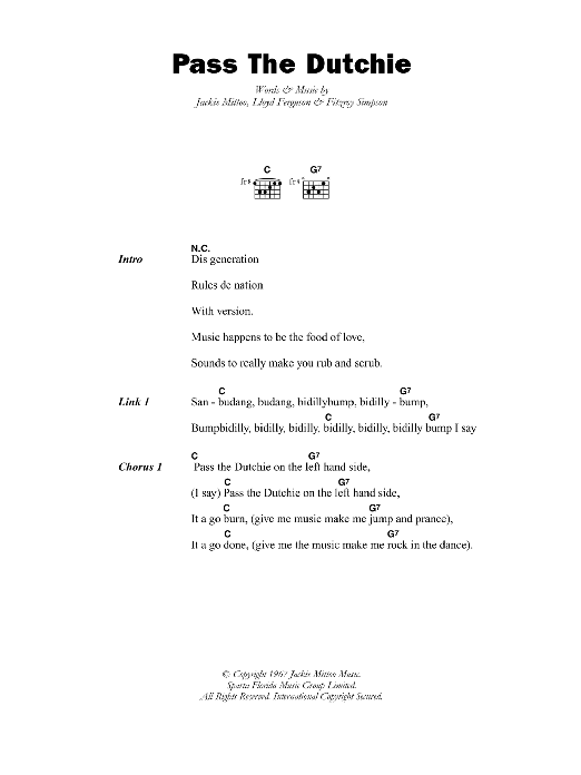 Musical Youth Pass The Dutchie sheet music notes and chords. Download Printable PDF.