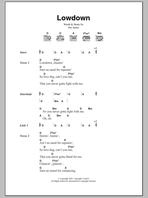 My Morning Jacket Lowdown sheet music notes and chords. Download Printable PDF.