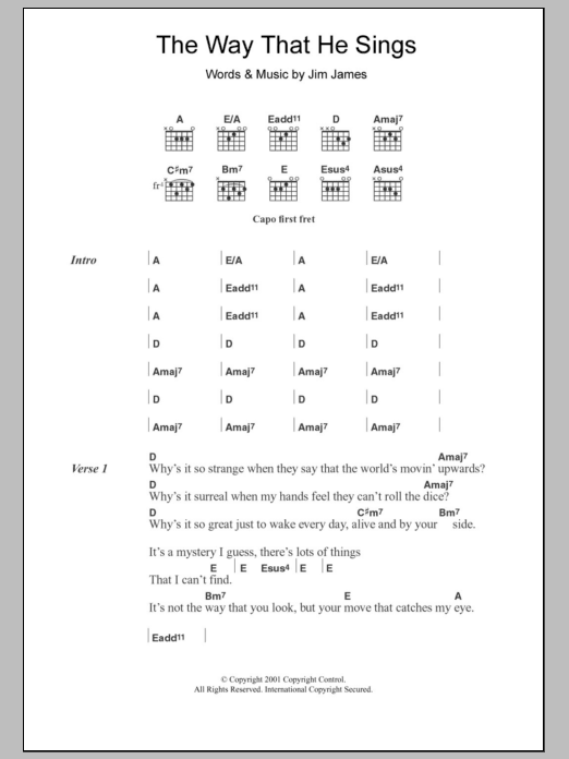 My Morning Jacket The Way That He Sings sheet music notes and chords. Download Printable PDF.