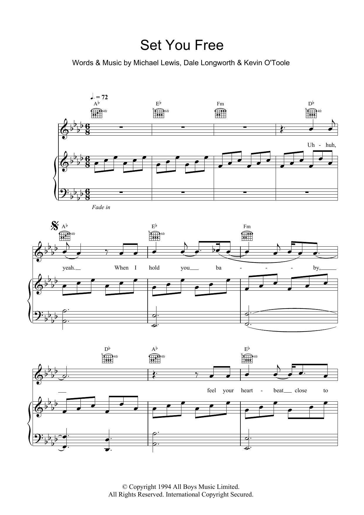 N-Trance Set You Free sheet music notes and chords. Download Printable PDF.