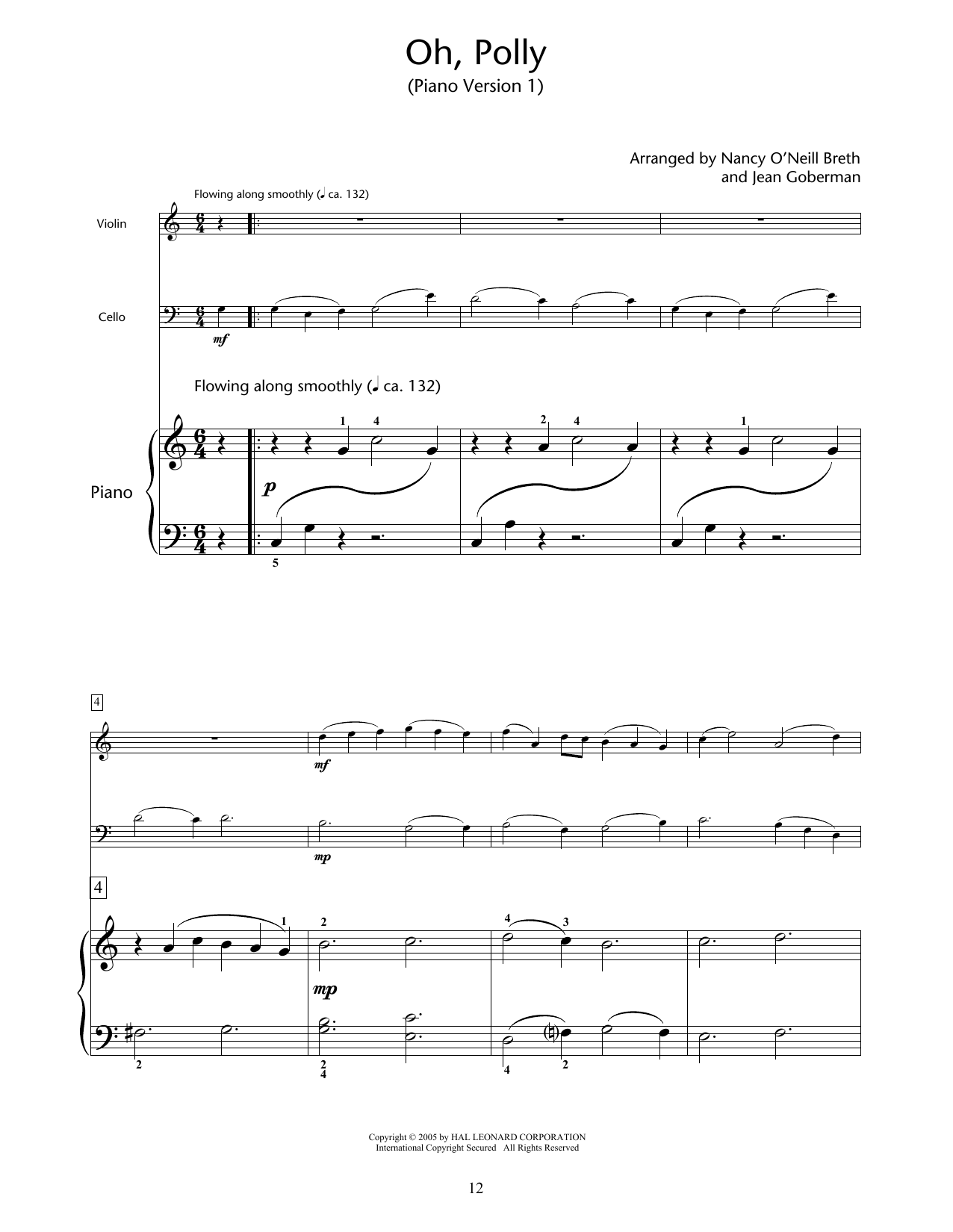 Nancy O'Neill Breth & Jean Goberman Oh, Polly sheet music notes and chords. Download Printable PDF.