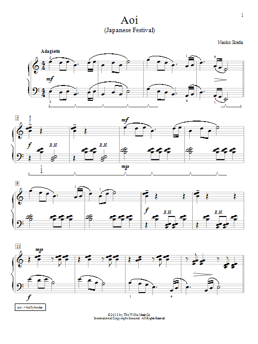 Naoko Ikeda Aoi (Japanese Festival) sheet music notes and chords. Download Printable PDF.