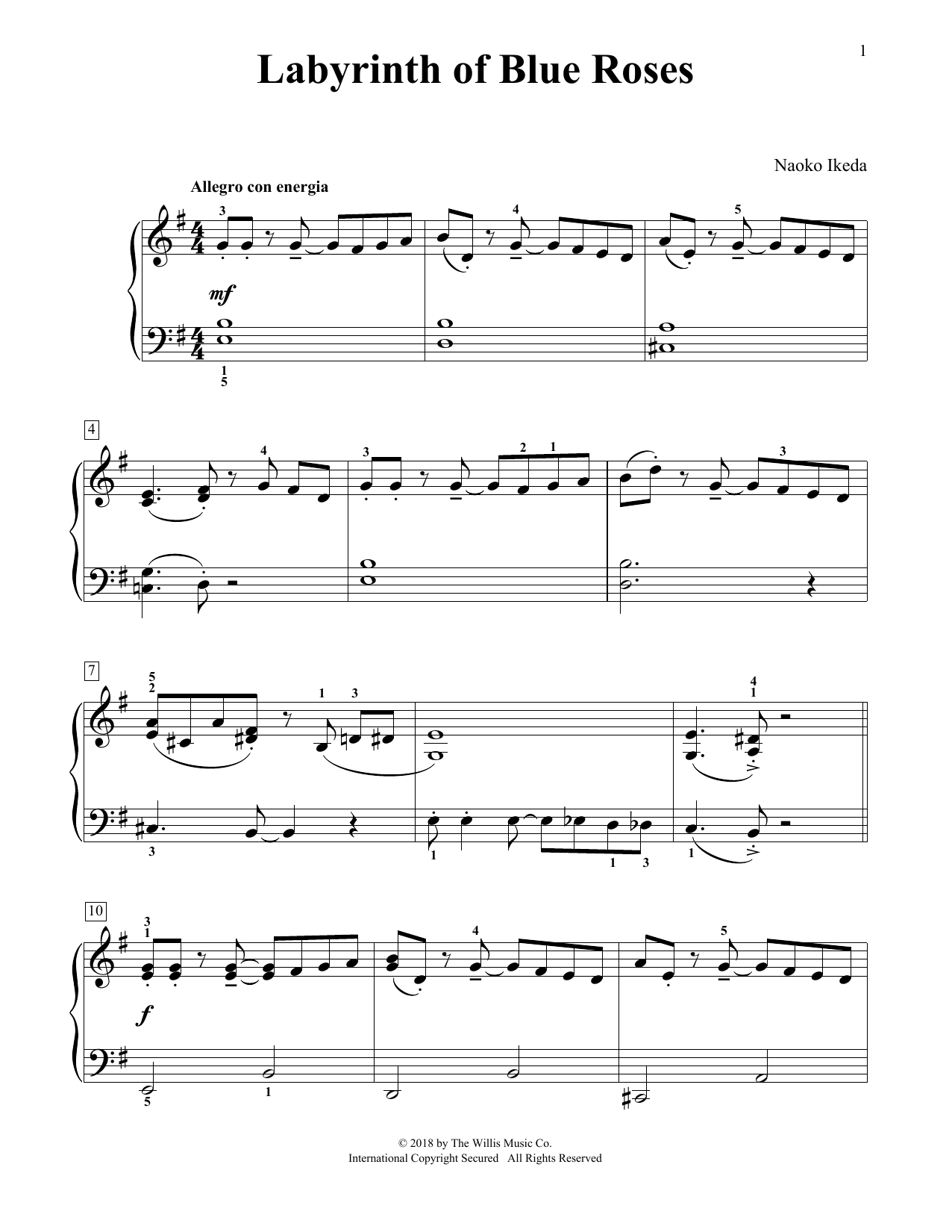 Learn to play Naoko Ikeda Labyrinth Of Blue Roses sheet music for Educational Piano in minutes. Price: 6.9900$ Naoko Ikeda Labyrinth Of Blue Roses sheet music notes and chords arranged for Educational Piano