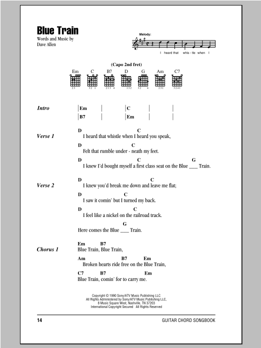 Nashville Bluegrass Band Blue Train sheet music notes and chords. Download Printable PDF.