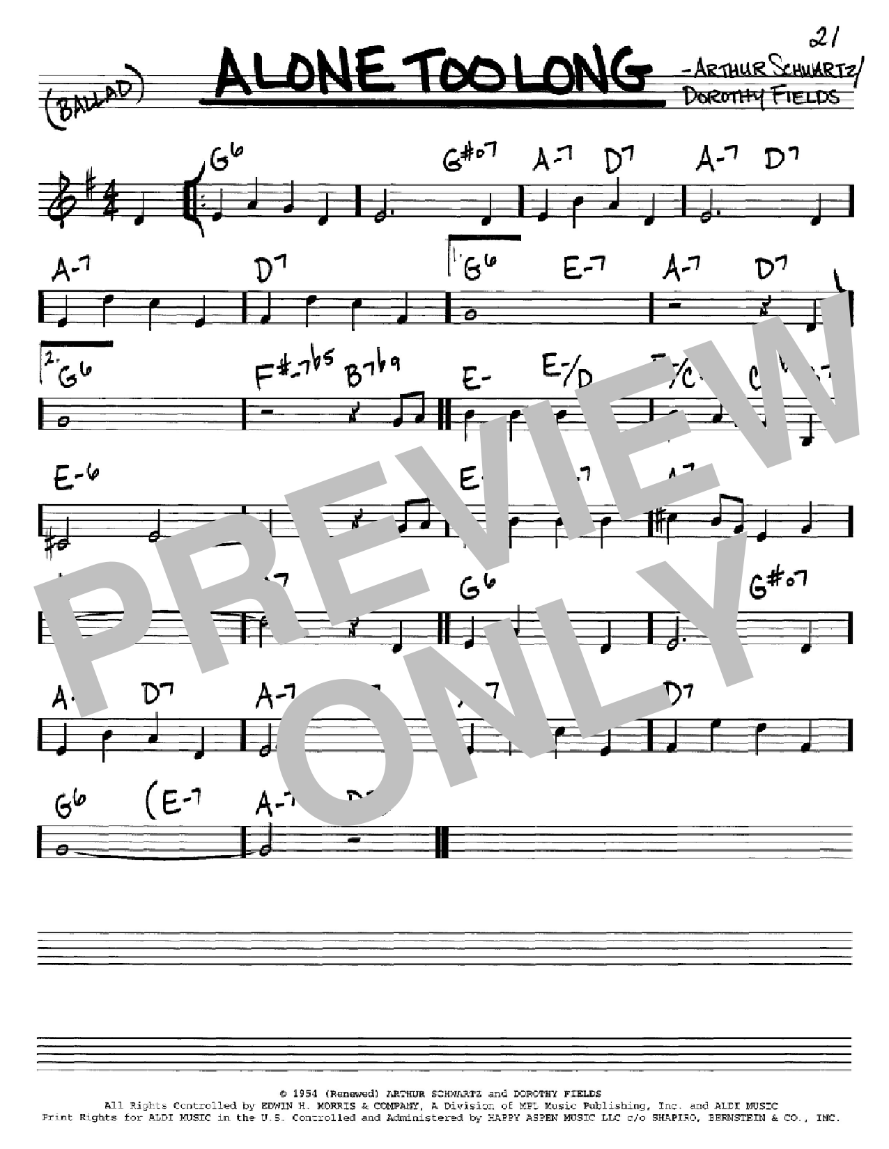 Learn to play Nat King Cole Alone Too Long sheet music for Real Book – Melody & Chords – C Instruments in minutes. Price: 5.9900$ Nat King Cole Alone Too Long sheet music notes and chords arranged for Real Book – Melody & Chords – C Instruments