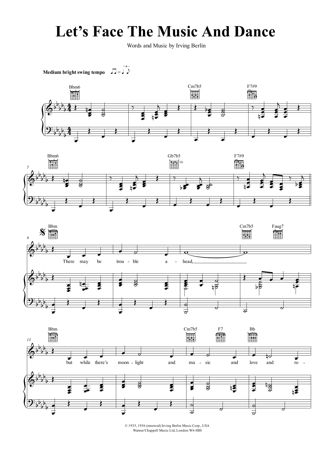 Nat King Cole Let's Face The Music And Dance sheet music notes and chords. Download Printable PDF.