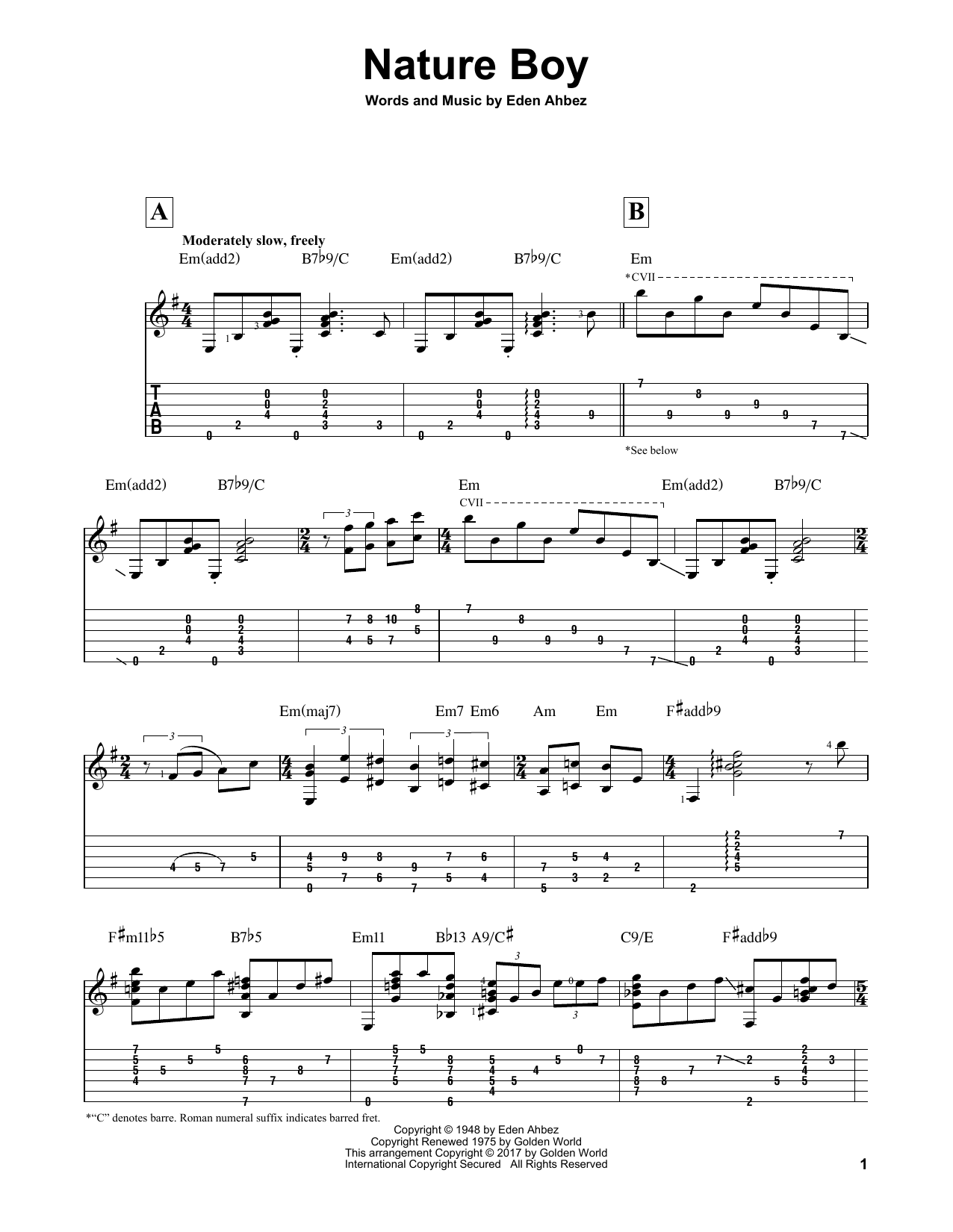 Nat King Cole Nature Boy (arr. Matt Otten) sheet music notes and chords. Download Printable PDF.