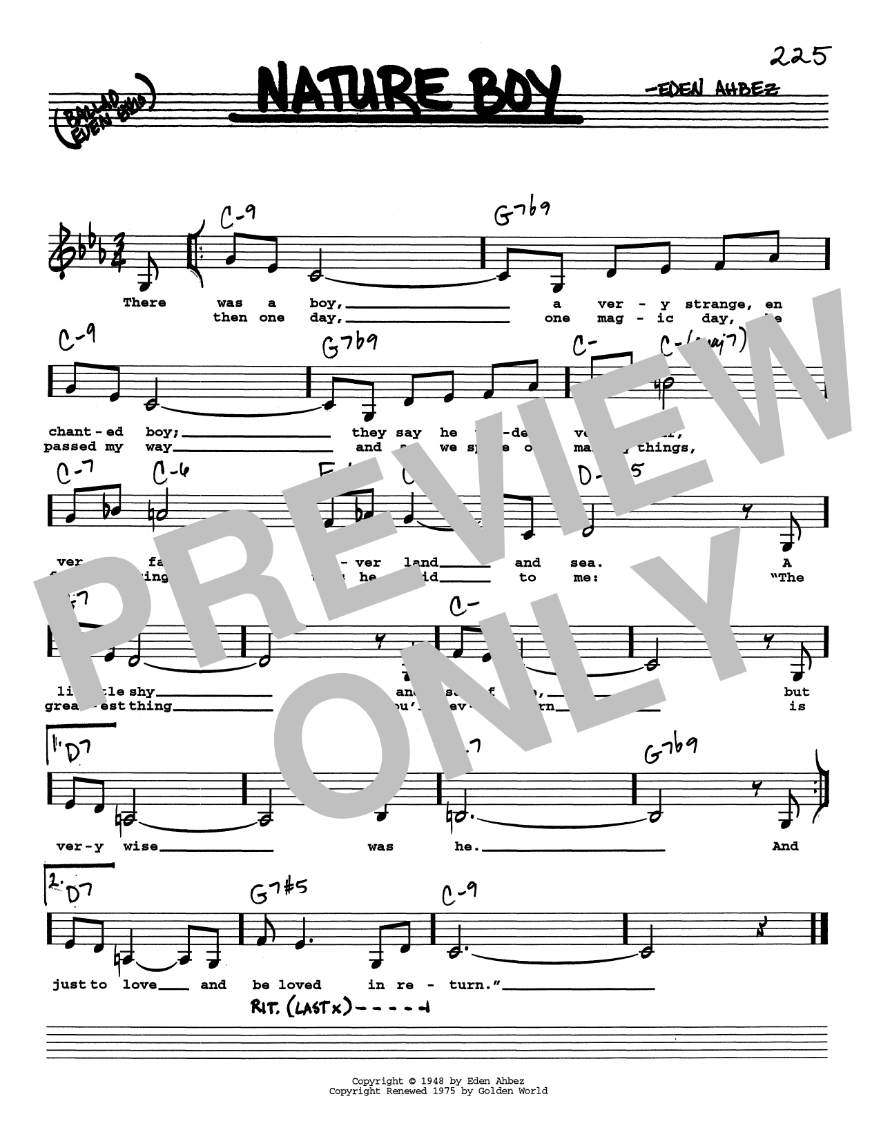 Learn to play Nat King Cole Nature Boy (Low Voice) sheet music for Real Book – Melody, Lyrics & Chords in minutes. Price: 5.9900$ Nat King Cole Nature Boy (Low Voice) sheet music notes and chords arranged for Real Book – Melody, Lyrics & Chords