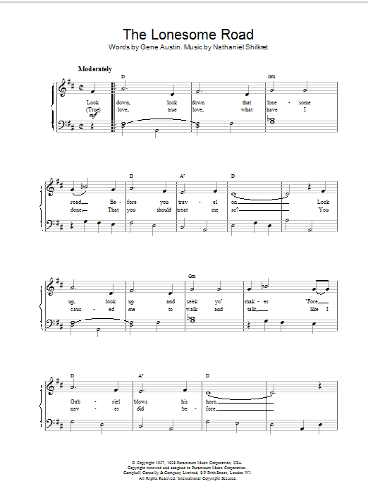 Nat King Cole The Lonesome Road sheet music notes and chords. Download Printable PDF.