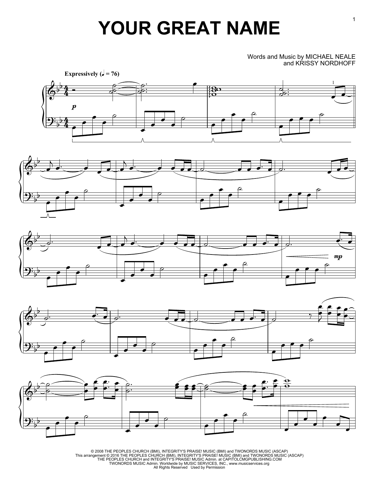 Learn to play Phillip Keveren Your Great Name sheet music for Piano Solo in minutes. Price: 7.8900$ Phillip Keveren Your Great Name sheet music notes and chords arranged for Piano Solo
