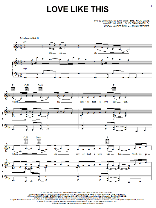 Learn to play Natasha Bedingfield Love Like This (feat. Sean Kingston) sheet music for Piano, Vocal & Guitar Chords (Right-Hand Melody) in minutes. Price: 7.8900$ Natasha Bedingfield Love Like This (feat. Sean Kingston) sheet music notes and chords arranged for Piano, Vocal & Guitar Chords (Right-Hand Melody)