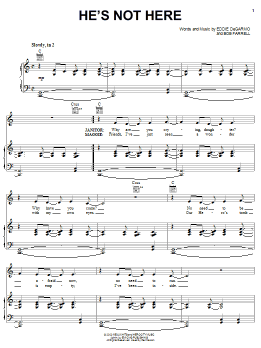 Learn to play Nathan Lee He's Not Here sheet music for Piano, Vocal & Guitar Chords (Right-Hand Melody) in minutes. Price: 7.8900$ Nathan Lee He's Not Here sheet music notes and chords arranged for Piano, Vocal & Guitar Chords (Right-Hand Melody)