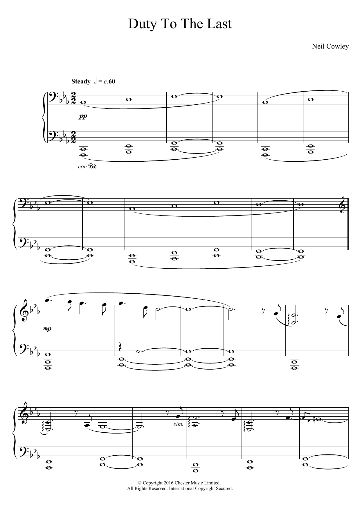 Learn to play Neil Cowley Trio Duty To The Last sheet music for Piano Solo in minutes. Price: 7.8900$ Neil Cowley Trio Duty To The Last sheet music notes and chords arranged for Piano Solo