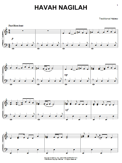 Learn to play Neil Diamond Hava Nagilah sheet music for Piano Solo in minutes. Price: 7.8900$ Neil Diamond Hava Nagilah sheet music notes and chords arranged for Piano Solo
