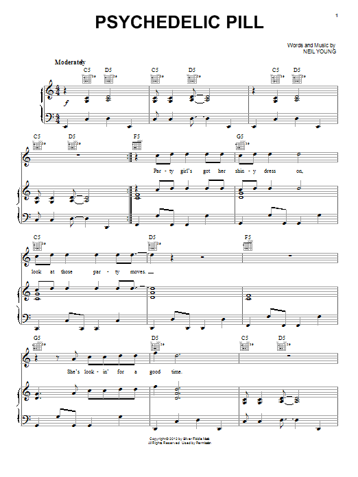 Learn to play Neil Young Psychedelic Pill sheet music for Piano, Vocal & Guitar Chords (Right-Hand Melody) in minutes. Price: 7.8900$ Neil Young Psychedelic Pill sheet music notes and chords arranged for Piano, Vocal & Guitar Chords (Right-Hand Melody)