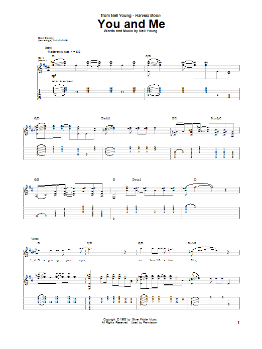 Learn to play Neil Young You And Me sheet music for Guitar Tab in minutes. Price: 7.8900$ Neil Young You And Me sheet music notes and chords arranged for Guitar Tab