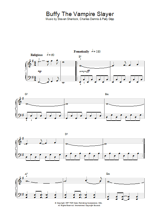 Nerf Herder Theme from Buffy The Vampire Slayer sheet music notes and chords. Download Printable PDF.