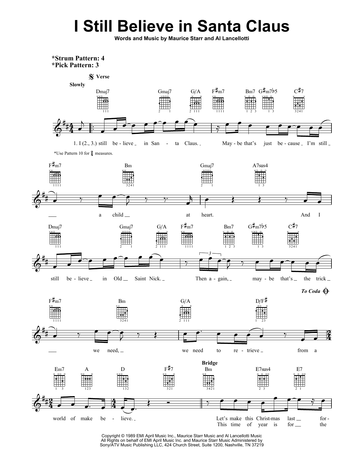 Al Lancellotti I Still Believe In Santa Claus sheet music notes and chords. Download Printable PDF.