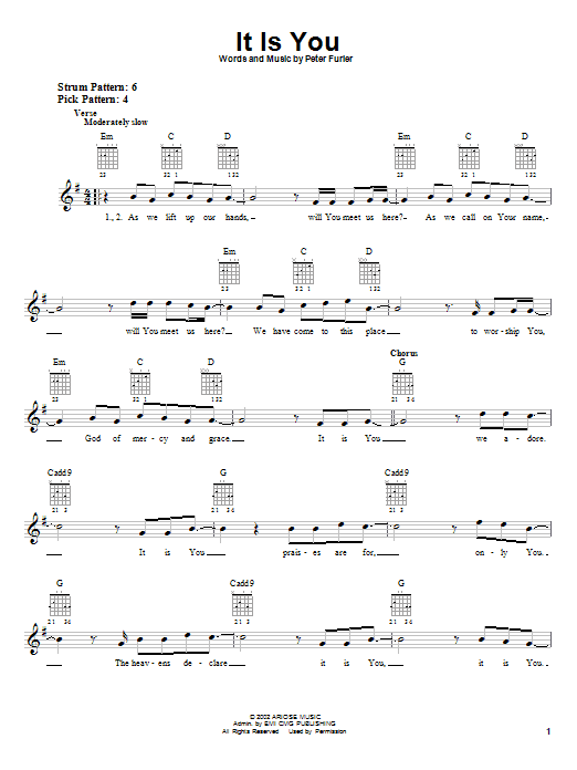 Newsboys It Is You sheet music notes and chords. Download Printable PDF.