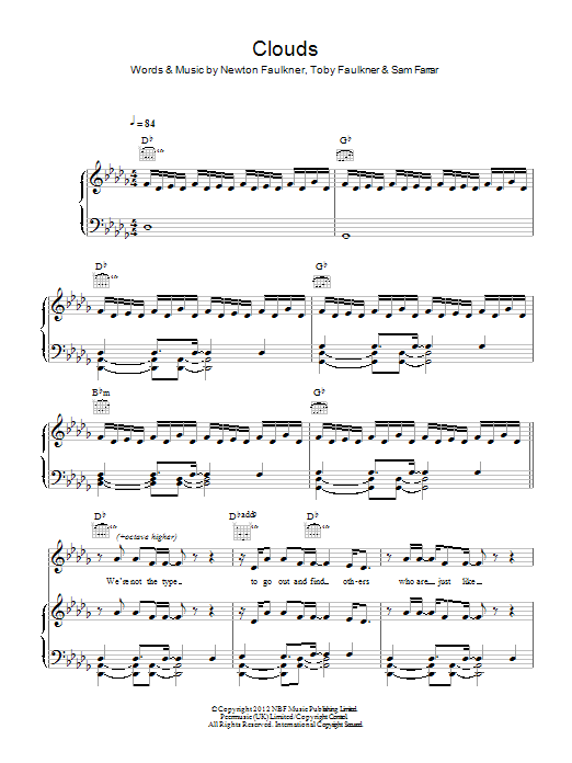 Learn to play Newton Faulkner Clouds sheet music for Guitar Tab in minutes. Price: 7.8900$ Newton Faulkner Clouds sheet music notes and chords arranged for Guitar Tab