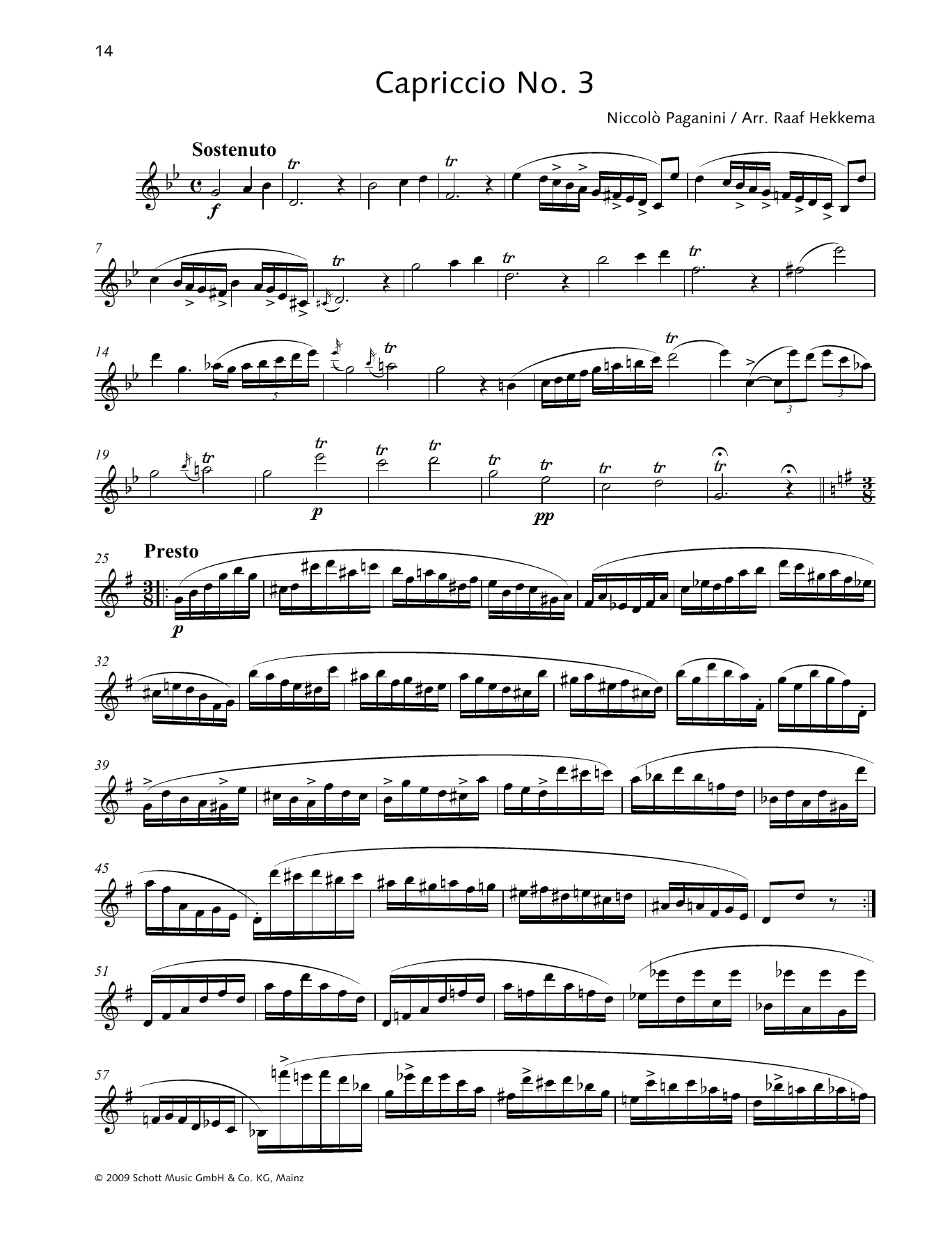 Niccolo Paganini Capriccio No. 3 sheet music notes and chords. Download Printable PDF.