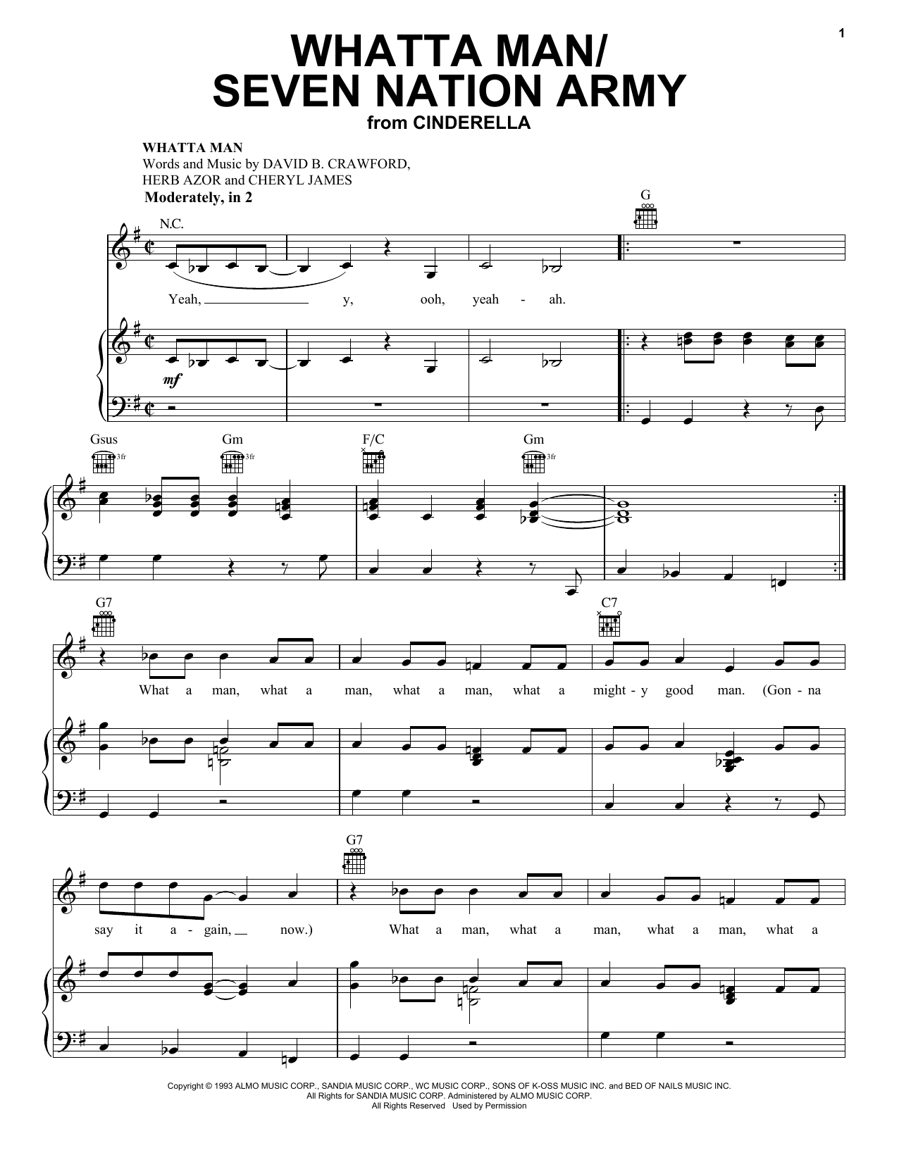 Nicholas Galitzine Whatta Man / Seven Nation Army (from the Amazon Original Movie Cinderella) sheet music notes and chords. Download Printable PDF.