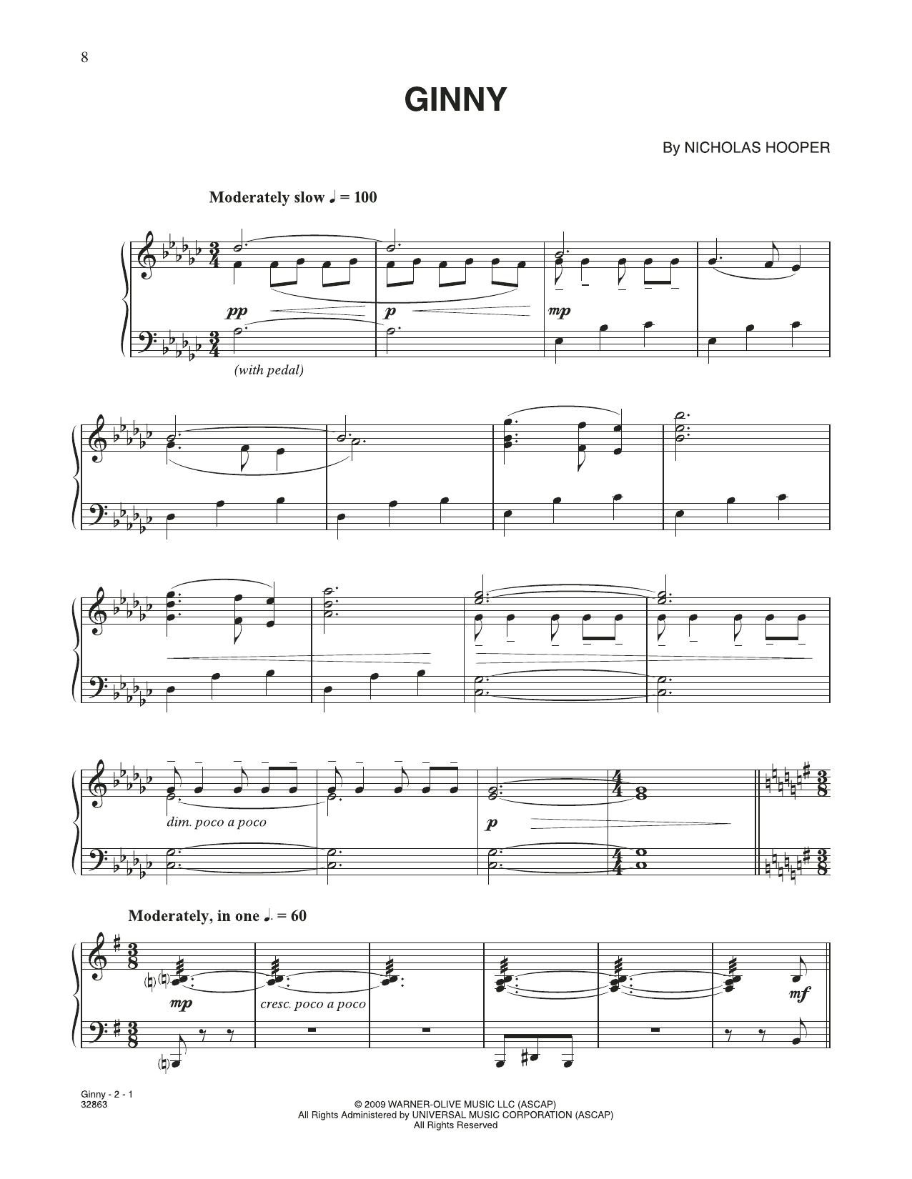 Learn to play Nicholas Hooper Ginny (from Harry Potter) sheet music for Piano Solo in minutes. Price: 7.8900$ Nicholas Hooper Ginny (from Harry Potter) sheet music notes and chords arranged for Piano Solo