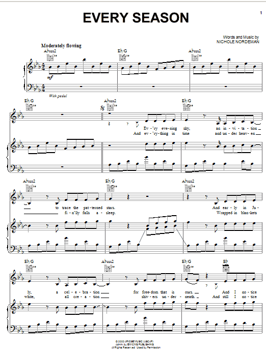 Learn to play Nichole Nordeman Every Season sheet music for Piano, Vocal & Guitar Chords (Right-Hand Melody) in minutes. Price: 7.8900$ Nichole Nordeman Every Season sheet music notes and chords arranged for Piano, Vocal & Guitar Chords (Right-Hand Melody)
