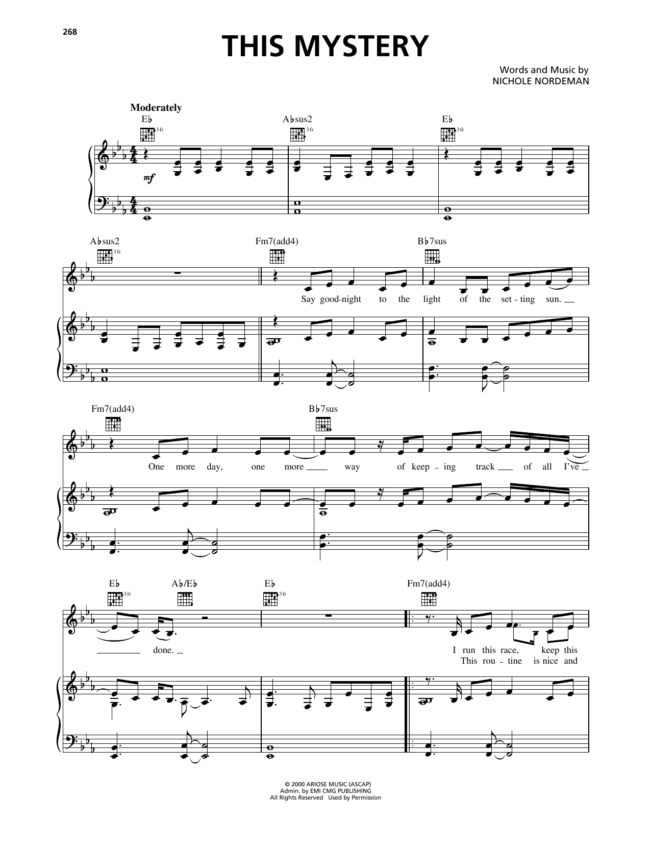 Nichole Nordeman This Mystery sheet music notes and chords arranged for Piano, Vocal & Guitar Chords (Right-Hand Melody)