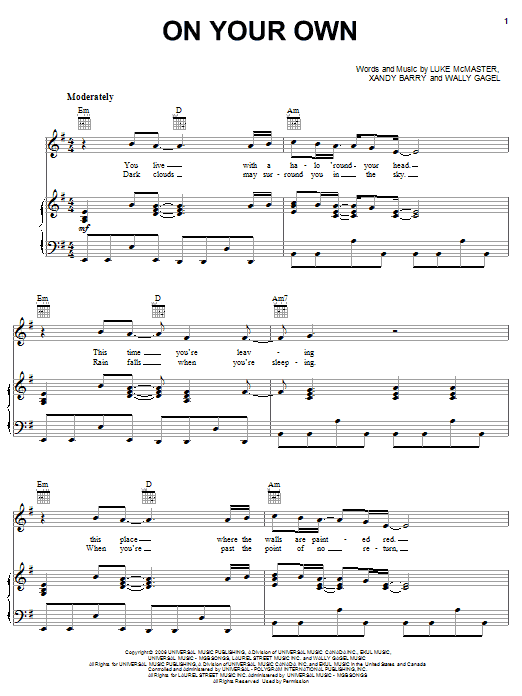 Learn to play Nick Lachey On Your Own sheet music for Piano, Vocal & Guitar Chords (Right-Hand Melody) in minutes. Price: 7.8900$ Nick Lachey On Your Own sheet music notes and chords arranged for Piano, Vocal & Guitar Chords (Right-Hand Melody)