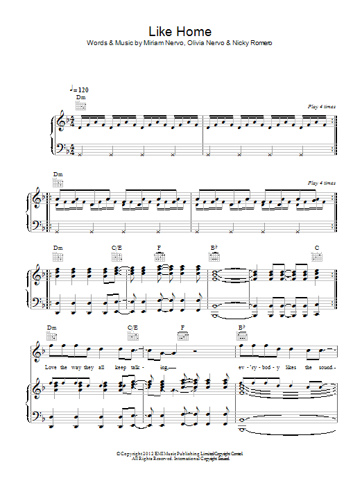 Learn to play Nicky Romero Like Home sheet music for Piano, Vocal & Guitar Chords in minutes. Price: 7.8900$ Nicky Romero Like Home sheet music notes and chords arranged for Piano, Vocal & Guitar Chords