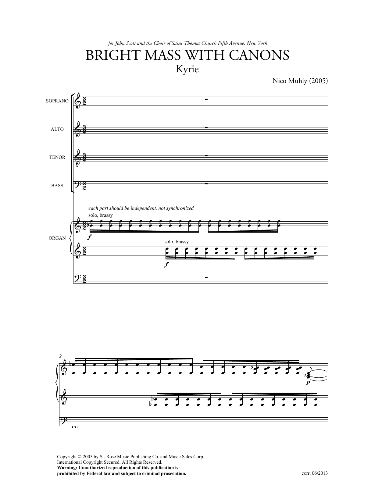 Learn to play Nico Muhly Bright Mass With Canons sheet music for SATB Choir in minutes. Price: 8.9900$ Nico Muhly Bright Mass With Canons sheet music notes and chords arranged for SATB Choir