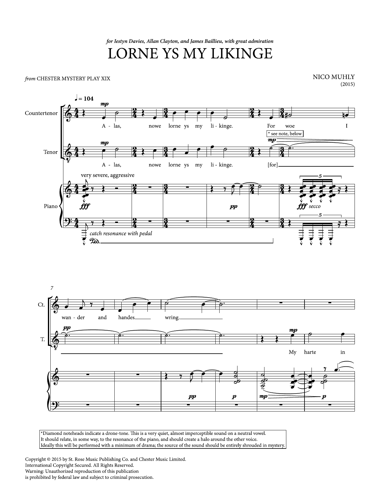 Learn to play Nico Muhly Lorne Ys My Likinge sheet music for Piano & Vocal in minutes. Price: 19.9700$ Nico Muhly Lorne Ys My Likinge sheet music notes and chords arranged for Piano & Vocal