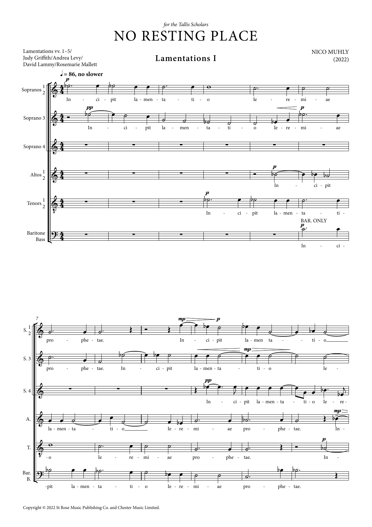 Learn to play Nico Muhly No Resting Place sheet music for SATB divisi Choir in minutes. Price: 11.9700$ Nico Muhly No Resting Place sheet music notes and chords arranged for SATB divisi Choir