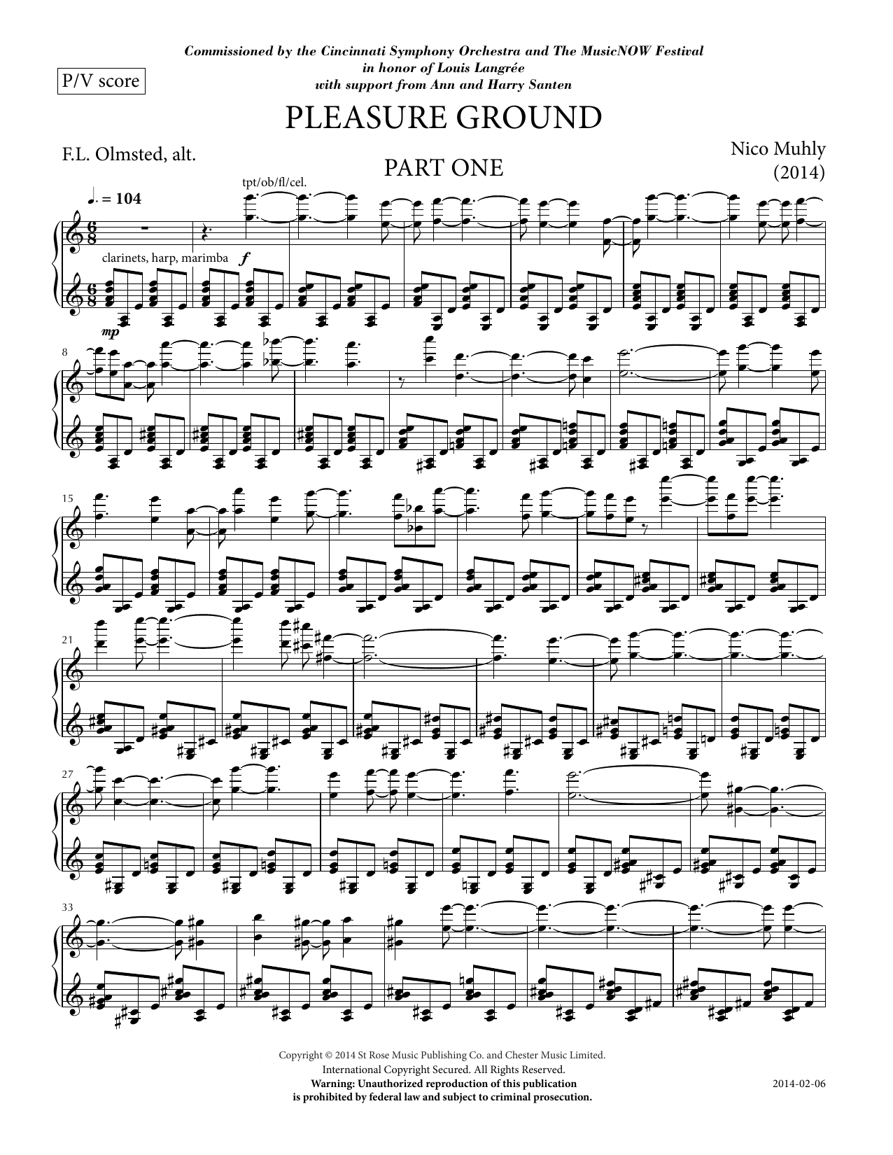 Learn to play Nico Muhly Pleasure Ground sheet music for Piano & Vocal in minutes. Price: 19.9700$ Nico Muhly Pleasure Ground sheet music notes and chords arranged for Piano & Vocal