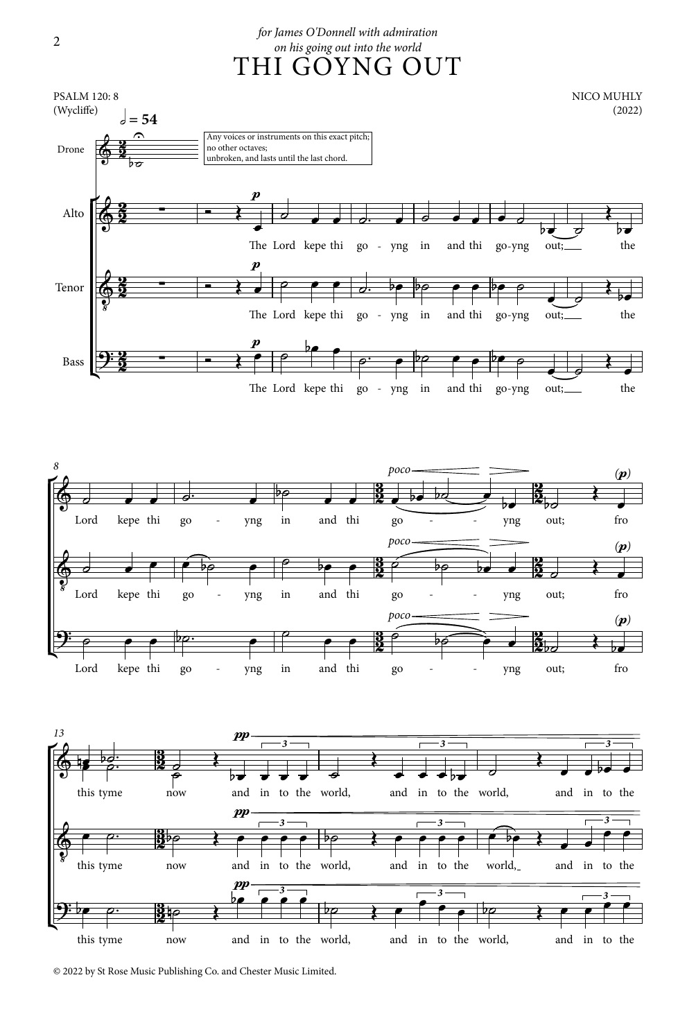 Nico Muhly Thi Goyng Out sheet music notes and chords. Download Printable PDF.