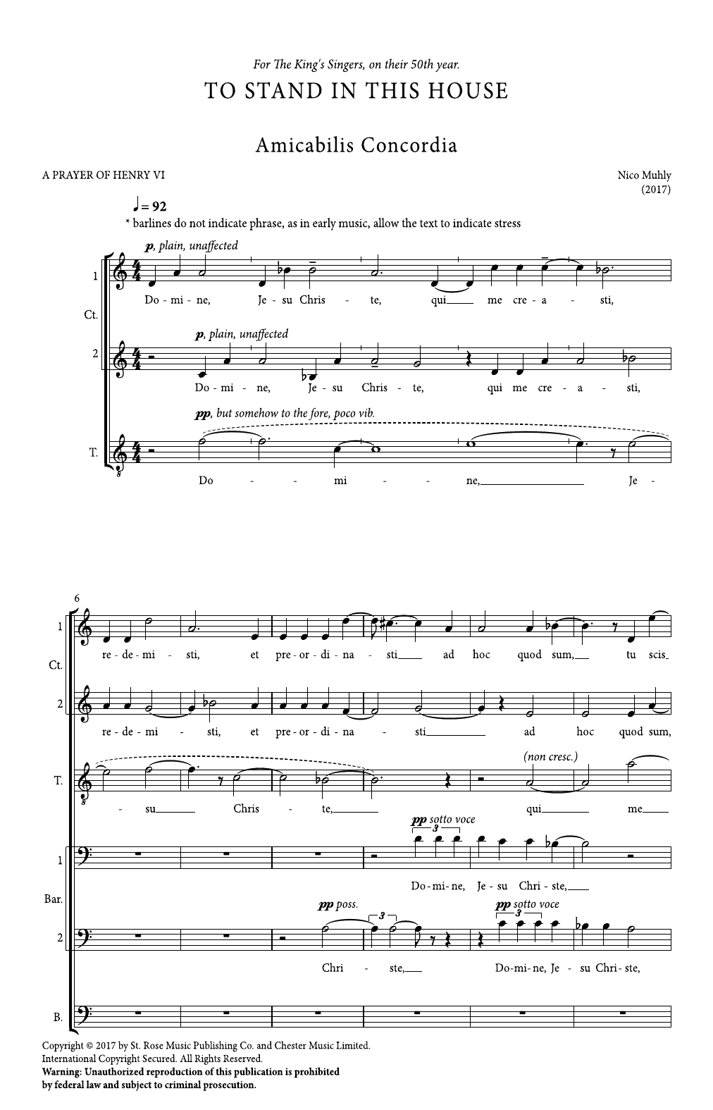 Learn to play Nico Muhly To Stand In This House sheet music for TTBB Choir in minutes. Price: 6.4900$ Nico Muhly To Stand In This House sheet music notes and chords arranged for TTBB Choir