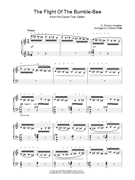 Learn to play Nikolai Rimsky-Korsakov The Flight Of The Bumblebee (from The Tale Of Tsar Saltan) sheet music for Piano Solo in minutes. Price: 7.8900$ Nikolai Rimsky-Korsakov The Flight Of The Bumblebee (from The Tale Of Tsar Saltan) sheet music notes and chords arranged for Piano Solo