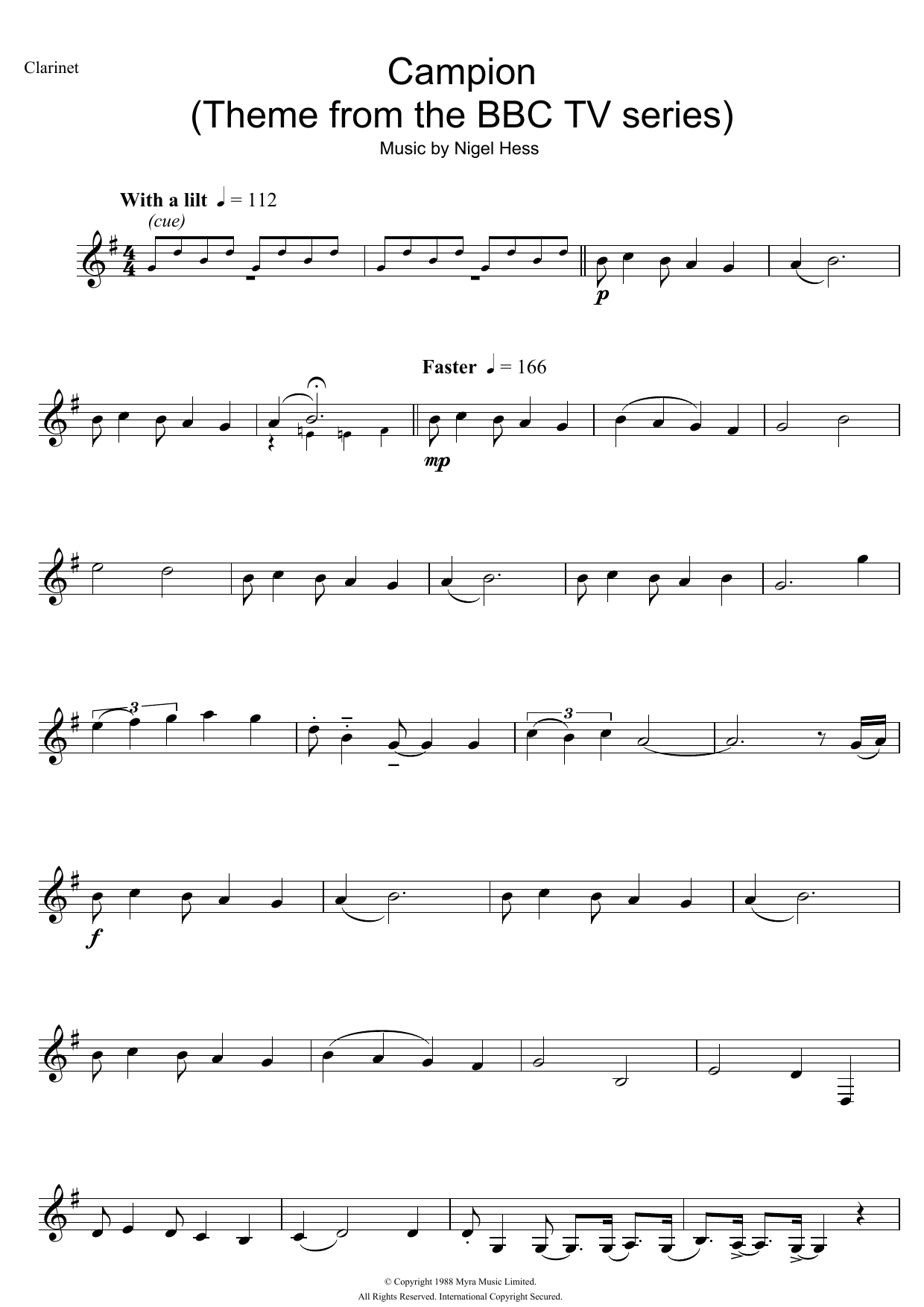 Nigel Hess Campion (Theme from the BBC TV series) sheet music notes and chords. Download Printable PDF.