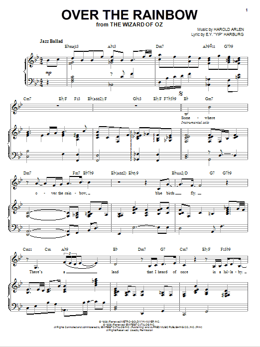 Nikki Yanofsky Over The Rainbow sheet music notes and chords. Download Printable PDF.